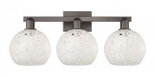 Innovations Lighting 716-3W-OB-G1216-8WM - White Mouchette - 3 Light - 27 inch - Oil Rubbed Bronze - Bath Vanity Light