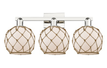 Innovations Lighting 716-3W-PN-G121-8RB - Farmhouse Rope - 3 Light - 27 inch - Polished Nickel - Bath Vanity Light