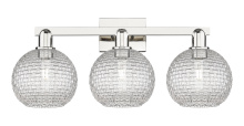 Innovations Lighting 716-3W-PN-G122C-8CL - Athens - 3 Light - 27 inch - Polished Nickel - Bath Vanity Light