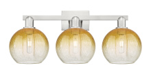 Innovations Lighting 716-3W-SN-G483-8AM - Brookhaven Globe - 3 Light - 26 inch - Brushed Satin Nickel - Bath Vanity Light