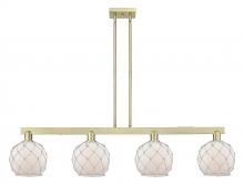 Innovations Lighting 716-4I-AB-G121-8RW - Farmhouse Rope - 4 Light - 51 inch - Antique Brass - Stem hung - Island Light