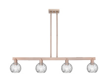 Innovations Lighting 716-4I-AC-G1215-6 - Athens Water Glass - 4 Light - 49 inch - Antique Copper - Stem hung - Island Light