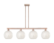 Innovations Lighting 716-4I-AC-G1216-10WM - White Mouchette - 4 Light - 53 inch - Antique Copper - Stem hung - Island Light