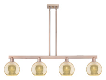 Innovations Lighting 716-4I-AC-G128-8 - Athens - 4 Light - 51 inch - Antique Copper - Stem hung - Island Light