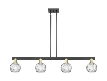 Innovations Lighting 716-4I-BAB-G1215-6 - Athens Water Glass - 4 Light - 49 inch - Black Antique Brass - Stem hung - Island Light