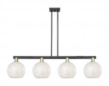 Innovations Lighting 716-4I-BAB-G1216-10WM - White Mouchette - 4 Light - 53 inch - Black Antique Brass - Stem hung - Island Light