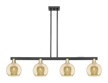 Innovations Lighting 716-4I-BAB-G128-8 - Athens - 4 Light - 51 inch - Black Antique Brass - Stem hung - Island Light