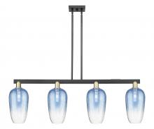 Innovations Lighting 716-4I-BAB-G484-7SB - Brookhaven Flute - 4 Light - 48 inch - Black Antique Brass - Cord hung - Island Light