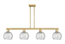 Innovations Lighting 716-4I-BB-G1213-8CL - Athens Deco Swirl - 4 Light - 51 inch - Brushed Brass - Stem hung - Island Light