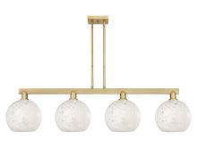 Innovations Lighting 716-4I-BB-G1216-10WM - White Mouchette - 4 Light - 53 inch - Brushed Brass - Stem hung - Island Light