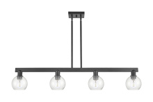 Innovations Lighting 716-4I-BK-G124-6 - Athens - 4 Light - 49 inch - Matte Black - Stem hung - Island Light