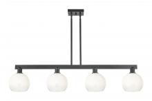 Innovations Lighting 716-4I-BK-G483-8OP - Brookhaven Globe - 4 Light - 48 inch - Matte Black - Stem hung - Island Light