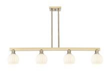Innovations Lighting 716-4I-OB-G1217-6WV - White Venetian - 4 Light - 49 inch - Oil Rubbed Bronze - Stem hung - Island Light