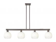 Innovations Lighting 716-4I-OB-G483-8OP - Brookhaven Globe - 4 Light - 48 inch - Oil Rubbed Bronze - Stem hung - Island Light