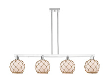 Innovations Lighting 716-4I-PC-G121-8RB - Farmhouse Rope - 4 Light - 51 inch - Polished Chrome - Stem hung - Island Light