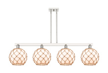 Innovations Lighting 716-4I-PN-G121-10RB - Farmhouse Rope - 4 Light - 53 inch - Polished Nickel - Stem hung - Island Light