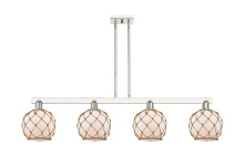 Innovations Lighting 716-4I-PN-G121-8RB - Farmhouse Rope - 4 Light - 51 inch - Polished Nickel - Stem hung - Island Light