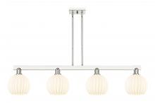 Innovations Lighting 716-4I-PN-G1217-8WV - White Venetian - 4 Light - 48 inch - Polished Nickel - Stem Hung - Island Light
