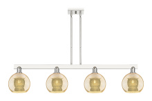 Innovations Lighting 716-4I-PN-G128-8 - Athens - 4 Light - 51 inch - Polished Nickel - Stem hung - Island Light
