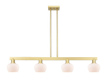 Innovations Lighting 716-4I-SG-G91 - Fenton - 4 Light - 49 inch - Satin Gold - Stem hung - Island Light