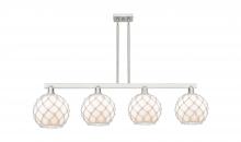Innovations Lighting 716-4I-SN-G121-10RW - Farmhouse Rope - 4 Light - 53 inch - Brushed Satin Nickel - Stem hung - Island Light