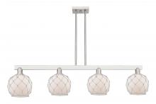 Innovations Lighting 716-4I-SN-G121-8RW - Farmhouse Rope - 4 Light - 51 inch - Brushed Satin Nickel - Stem hung - Island Light