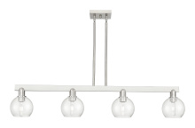 Innovations Lighting 716-4I-SN-G124-6 - Athens - 4 Light - 49 inch - Brushed Satin Nickel - Stem hung - Island Light