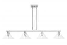 Innovations Lighting 716-4I-SN-G132 - Orwell - 4 Light - 51 inch - Brushed Satin Nickel - Stem hung - Island Light