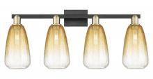 Innovations Lighting 716-4W-BAB-G480-6AM - Brookhaven Almond - 4 Light - 36 inch - Black Antique Brass - Bath Vanity Light