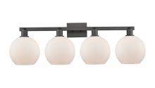 Innovations Lighting 716-4W-BK-G121-8 - Athens - 4 Light - 35 inch - Matte Black - Bath Vanity Light