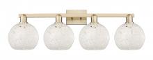 Innovations Lighting 716-4W-CB-G1216-8WM - White Mouchette - 4 Light - 35 inch - Champagne Bronze - Bath Vanity Light