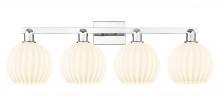 Innovations Lighting 716-4W-PC-G1217-8WV - White Venetian - 4 Light - 35 inch - Polished Chrome - Bath Vanity Light