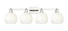 Innovations Lighting 716-4W-PN-G483-8OP - Brookhaven Globe - 4 Light - 36 inch - Polished Nickel - Bath Vanity Light