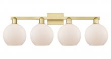 Innovations Lighting 716-4W-SG-G121-8 - Athens - 4 Light - 35 inch - Satin Gold - Bath Vanity Light