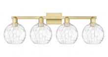 Innovations Lighting 716-4W-SG-G1215-8 - Athens Water Glass - 4 Light - 35 inch - Satin Gold - Bath Vanity Light