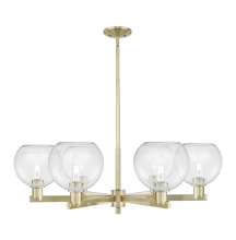 Innovations Lighting 716-6CR-AB-G122-8 - Athens - 6 Light - 38 inch - Antique Brass - Stem hung - Chandelier