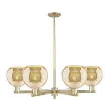 Innovations Lighting 716-6CR-AB-G128-8 - Athens - 6 Light - 38 inch - Antique Brass - Stem hung - Chandelier