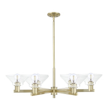 Innovations Lighting 716-6CR-AB-G132 - Orwell - 6 Light - 38 inch - Antique Brass - Stem hung - Chandelier