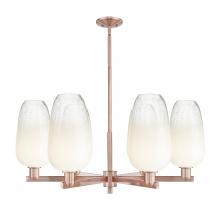 Innovations Lighting 716-6CR-AC-G484-7OP - Brookhaven Flute - 6 Light - 24 inch - Antique Copper - Chandelier