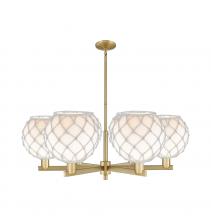Innovations Lighting 716-6CR-BB-G121-10RW - Farmhouse Rope - 6 Light - 40 inch - Brushed Brass - Stem hung - Chandelier