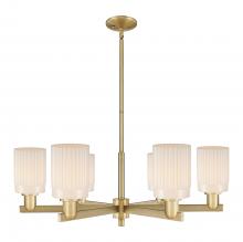 Innovations Lighting 716-6CR-BB-G341 - Hadley - 6 Light - 34 inch - Brushed Brass - Stem hung - Chandelier