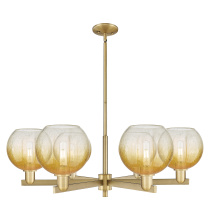 Innovations Lighting 716-6CR-BB-G483-8AM - Brookhaven Globe - 6 Light - 24 inch - Brushed Brass - Chandelier