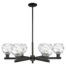Innovations Lighting 716-6CR-BK-G1213-6CL - Athens Deco Swirl - 6 Light - 24 inch - Matte Black - Chandelier