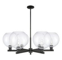 Innovations Lighting 716-6CR-BK-G122-10 - Athens - 6 Light - 40 inch - Matte Black - Stem hung - Chandelier