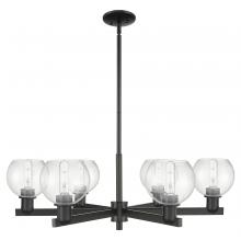Innovations Lighting 716-6CR-BK-G124-6 - Athens - 6 Light - 36 inch - Matte Black - Stem hung - Chandelier