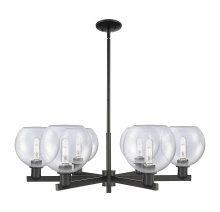 Innovations Lighting 716-6CR-BK-G124-8 - Athens - 6 Light - 38 inch - Matte Black - Stem hung - Chandelier