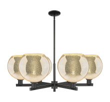 Innovations Lighting 716-6CR-BK-G128-10 - Athens - 6 Light - 40 inch - Matte Black - Stem hung - Chandelier