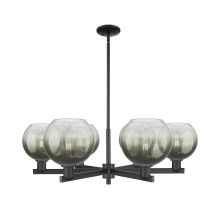 Innovations Lighting 716-6CR-BK-G483-8SL - Brookhaven Globe - 6 Light - 24 inch - Matte Black - Chandelier