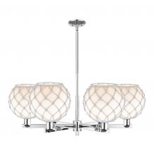 Innovations Lighting 716-6CR-PC-G121-10RW - Farmhouse Rope - 6 Light - 40 inch - Polished Chrome - Stem hung - Chandelier