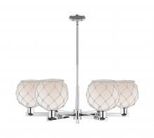 Innovations Lighting 716-6CR-PC-G121-8RW - Farmhouse Rope - 6 Light - 38 inch - Polished Chrome - Stem hung - Chandelier